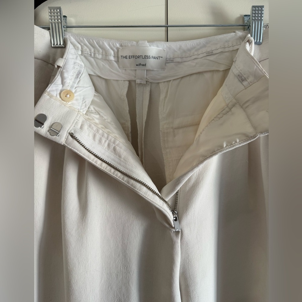Aritzia / Wilfred Effortless Pant - Ivory Size 8 - Picture 3 of 6